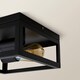 image 6 of ValueLights Pisces Matte Black Flush Light & Bulb | Black