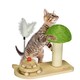 image 1 of PawHut 26cm Mushroom Cat Scratching Post with Toy Balls Feather
