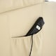image 5 of Caesar Single Motor Rise Recliner Bonded Leather Heat & Massage Chair (Cream)