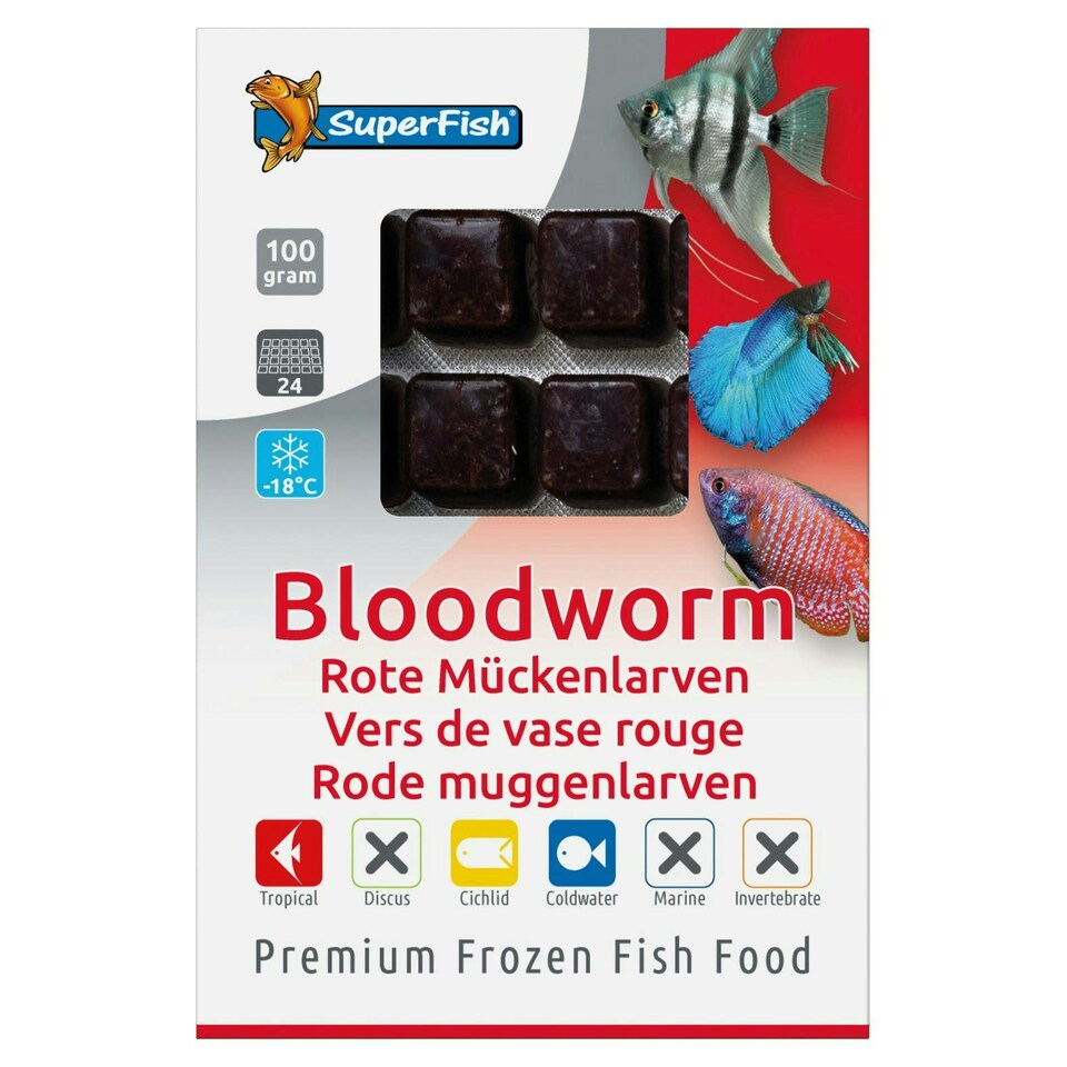 image 1 of Superfish Frozen Bloodworm Clear