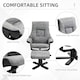 image 6 of HOMCOM Recliner Armchair Footstool Duo Vintage Wood Base Home Micro Fiber Grey