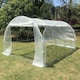 image 3 of Living and Home White Outdoor Walk-in Tunnel Greenhouse with Steel Frame - 4*3x*2M
