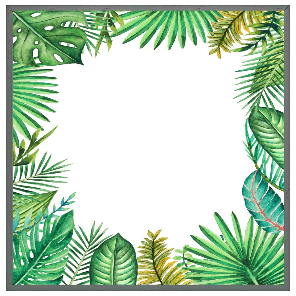 image 1 of Tropical leaves (Picture Frame) White | S