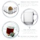 image 2 of Duralex Versailles Glass Coffee Mugs - 260ml Cups for Tea, Hot Drinks - Clear - Pack of 6 | Clear | Clear