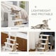 image 6 of PawHut Pet Stair with 4-step Climb Ladder, Scratching Posts, White