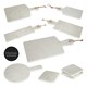 image 2 of Interiors by Premier Kindia Curved Handle Marble Paddle Board, Elegant Natural Marble Serving Board with Polished Finish