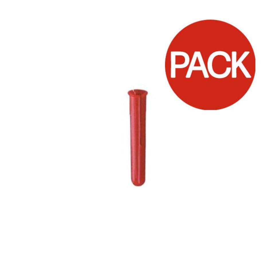 Securfix Standard Wall Plugs (Pack of 300) - Red - One Size