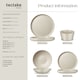 image 6 of Dinnerware Set Una - dinner set, incl. plates, bowls and mugs, for 6 people | Brown | taupe | 1
