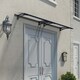 image 2 of Patio Cover Altair Door Awning Canopy 3000 Clear - Acrylic - L302 x W91.5 x H17.5 cm - Grey Grey