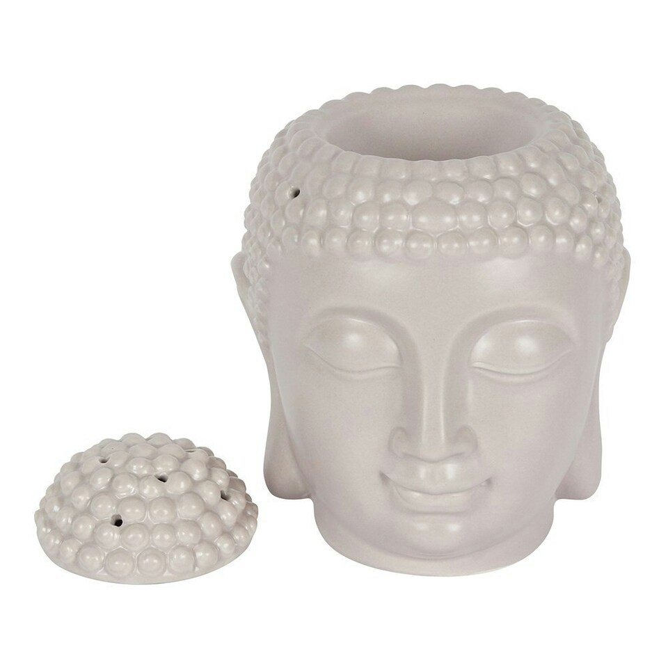 image 1 of Something Different Buddha Head Oil Burner - Grey - One Size