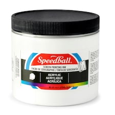 Speedball Acrylic Screen Printing Ink, White, 8oz