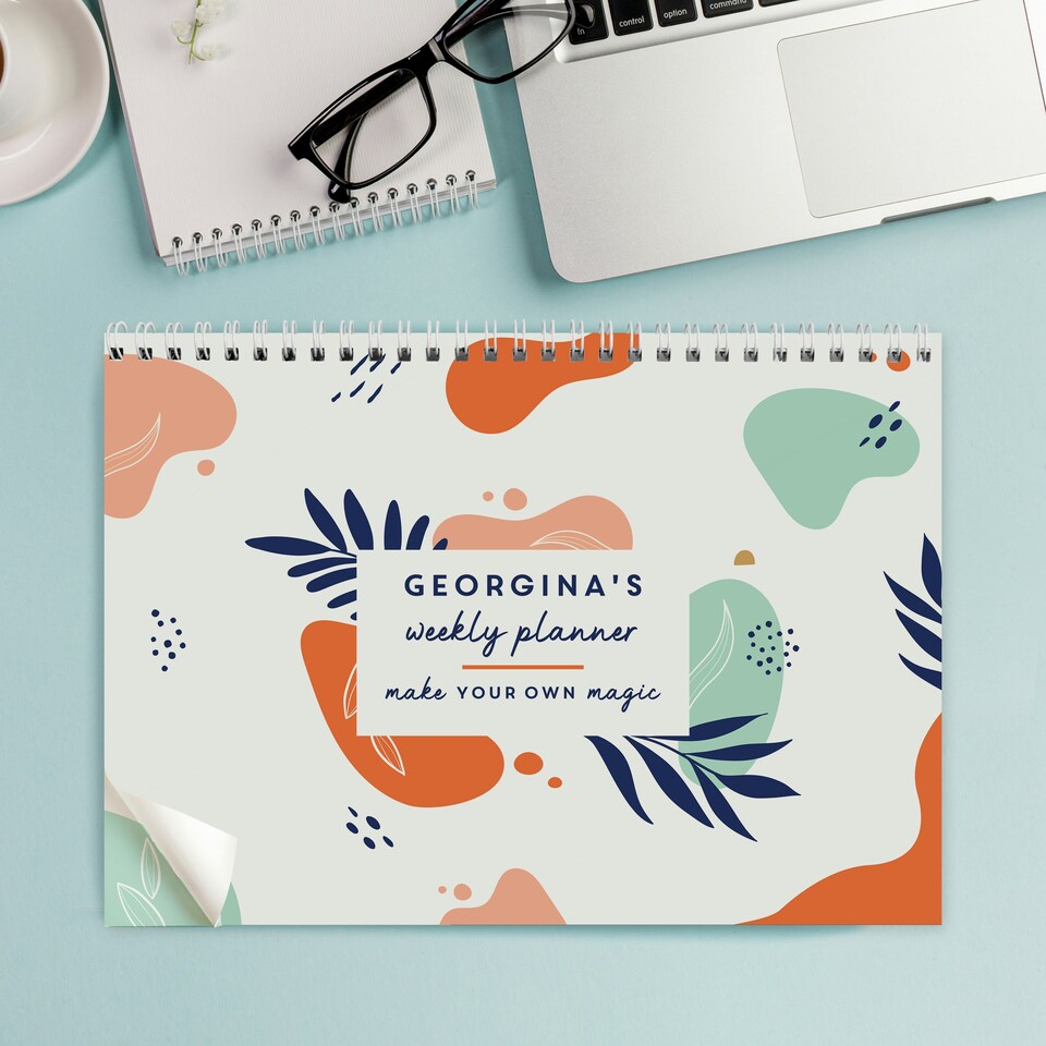 image 1 of Personalised Tropical A4 Desk Planner