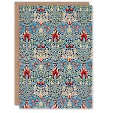 William Morris Art Card Snakeshead Flower Pattern