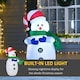 image 4 of HOMCOM 4ft Inflatable Christmas Snowman Decoration LED Lights for Lawn Garden