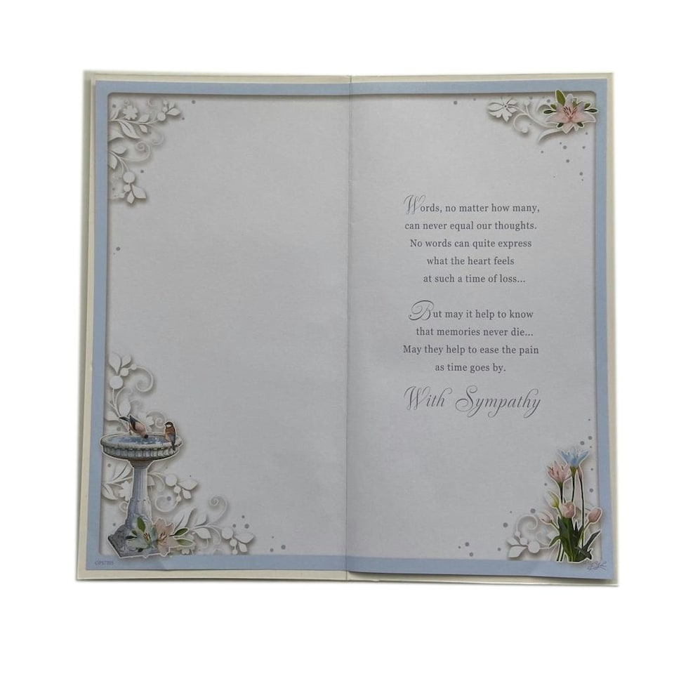 image 1 of Loss of Partner Sympathy Opacity Card