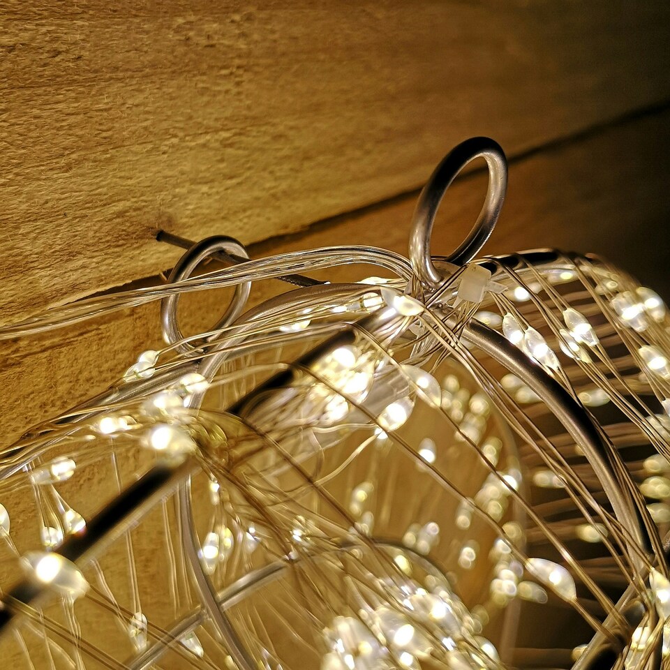 image 1 of 50cm 1440 Warm White LEDs Outdoor Christmas Wreath with Lights Pre Lit Door Wreath
