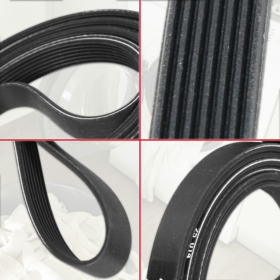image 1 of SPARES2GO Poly-V Drive Belt for Logik L8W6D LCD7W LCD8W LCD9W LHP8W LHP9W LHP10W Tumble Dryer (7PH2012 SH200)