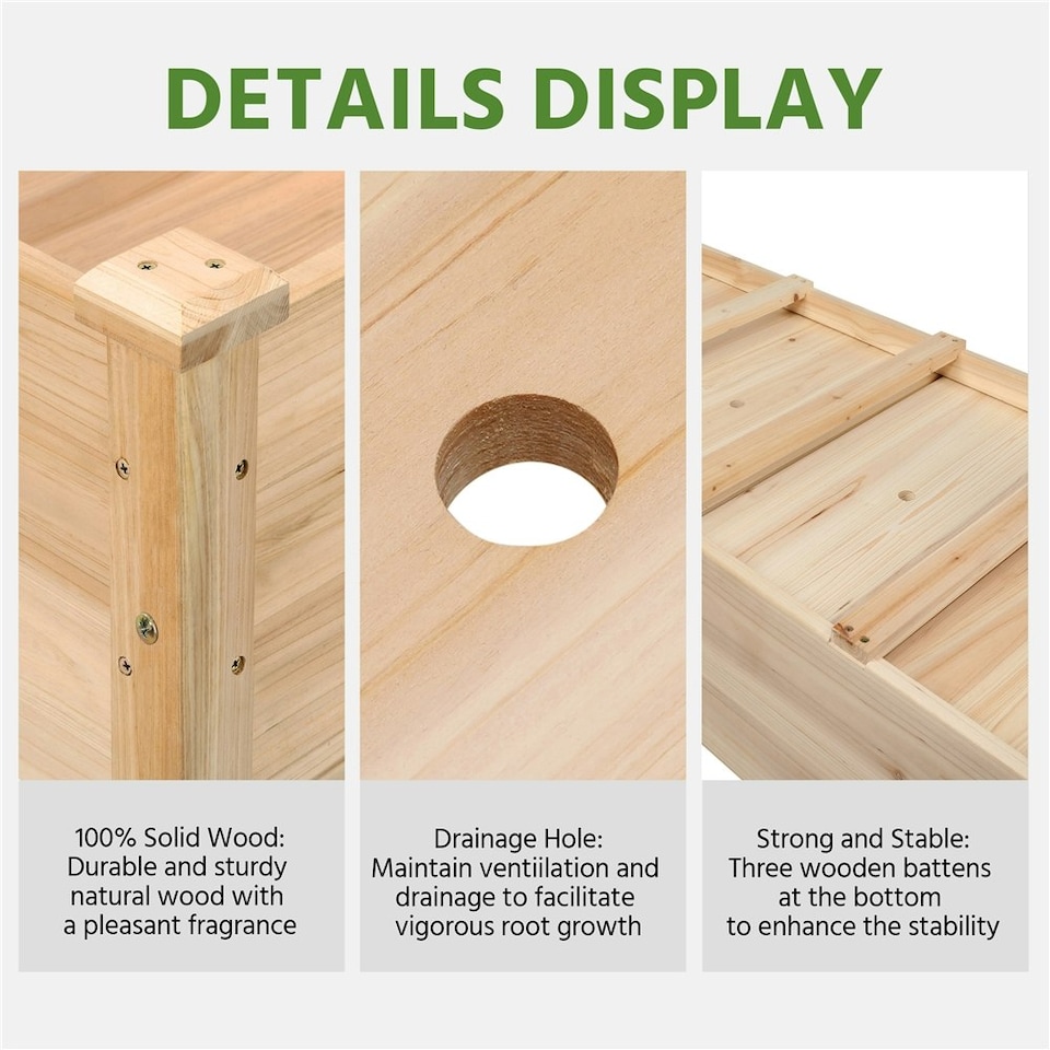 image 1 of Yaheetech  Rectangle Raised Planters Elevated Planter