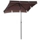 image 1 of Outsunny Aluminium Sun Umbrella Parasol Patio Rectangular 2M x 1.3M Brown