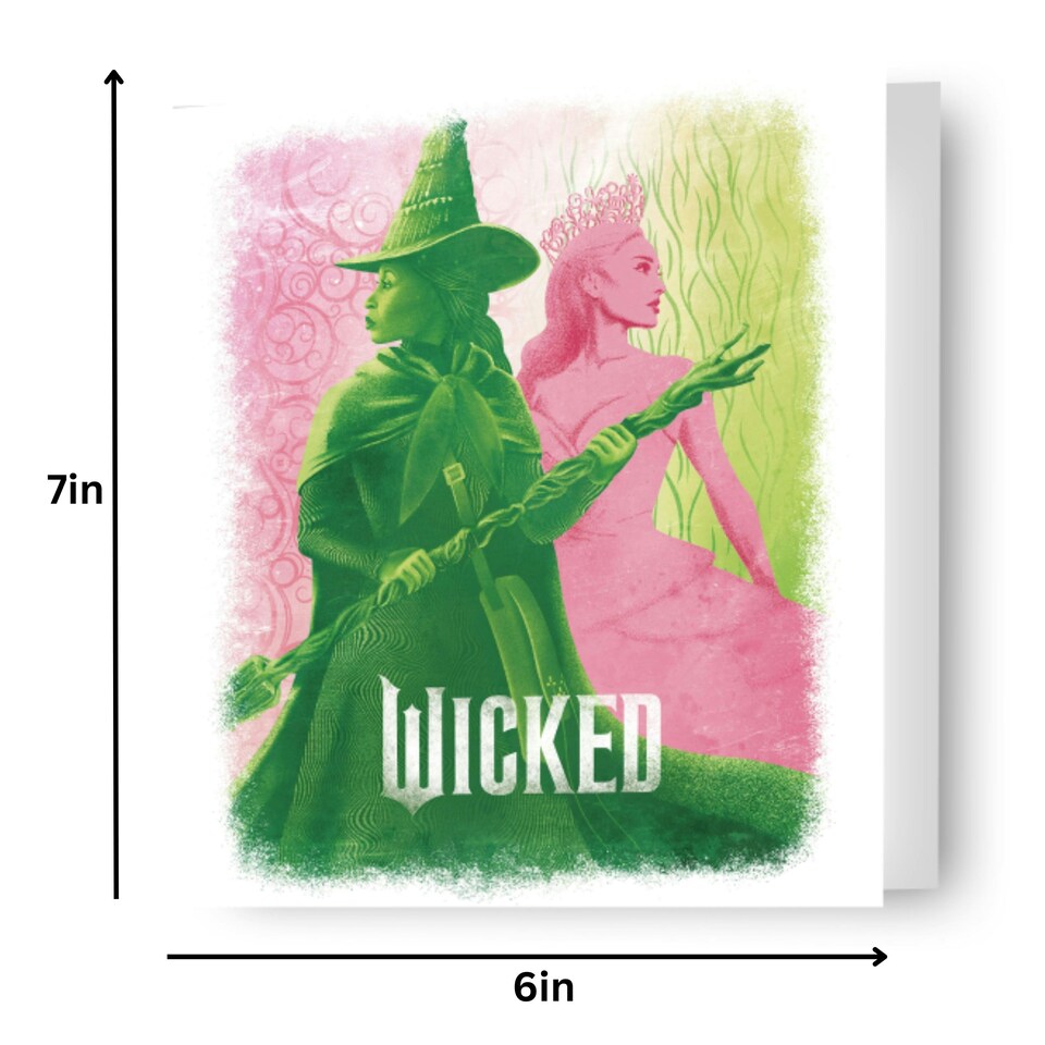 image 1 of Wicked Glinda and Elphaba Illustrated Card