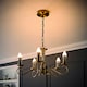 image 2 of ValueLights Antique Brass 5 Way Crystal Jewel Chandelier Ceiling Light Fitting | Gold
