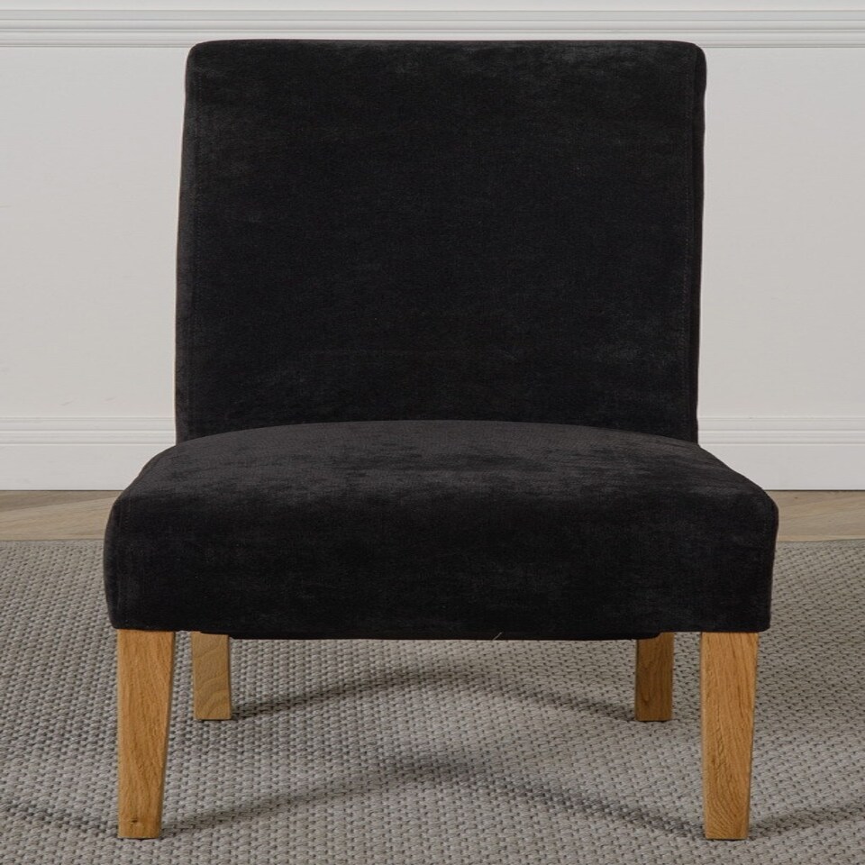 image 1 of Oregon Round Oak Dining Table with Montana Fabric Chairs Black