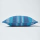 image 2 of Homescapes Cotton Striped Blue Cushion Cover Morocco - 45 x 45 cm | Blue | Blue | 45 x 45 cm