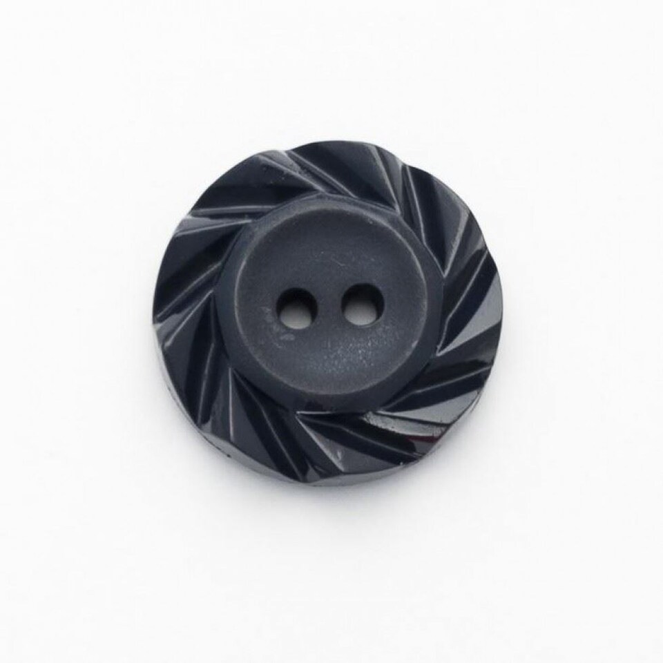Minerva Navy Blue Round Plastic Buttons for Dressmaking - 18mm - per value pack of 100
