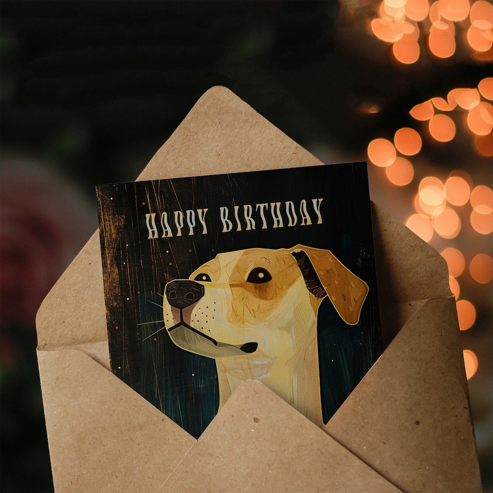 image 1 of Jack Russell Terrier Dog Lover Cake Candles Him Birthday Card