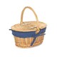 image 5 of Child's Oval Lined Lidded Wicker Picnic Basket with Lining White | White | One Size
