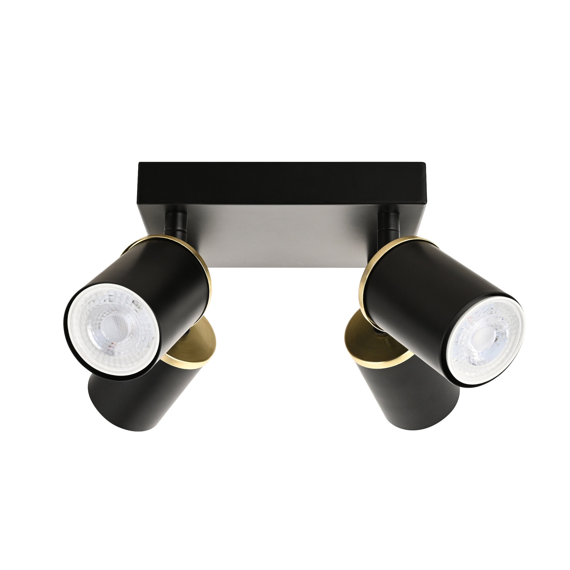 First Choice Lighting Larbert - Black 4 Way Adjustable Spotlight Fitting