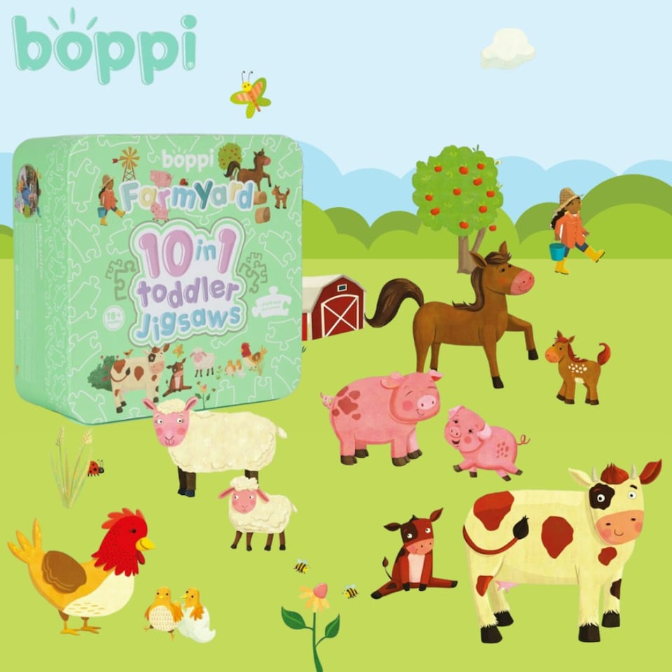 image 1 of boppi 10 in 1 Toddler Jigsaw Puzzle - Farmyard
