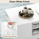 image 7 of COSTWAY Modern Coffee Table w/Storage Shelves White White