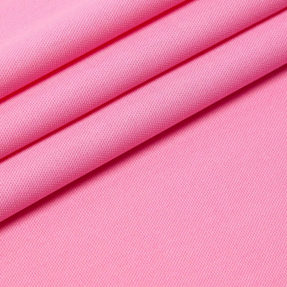 image 1 of Homescapes Pure Cotton Plain Light Pink Fabric 150 cm Wide | Pink | 150cm(60") wide, sold per metre length