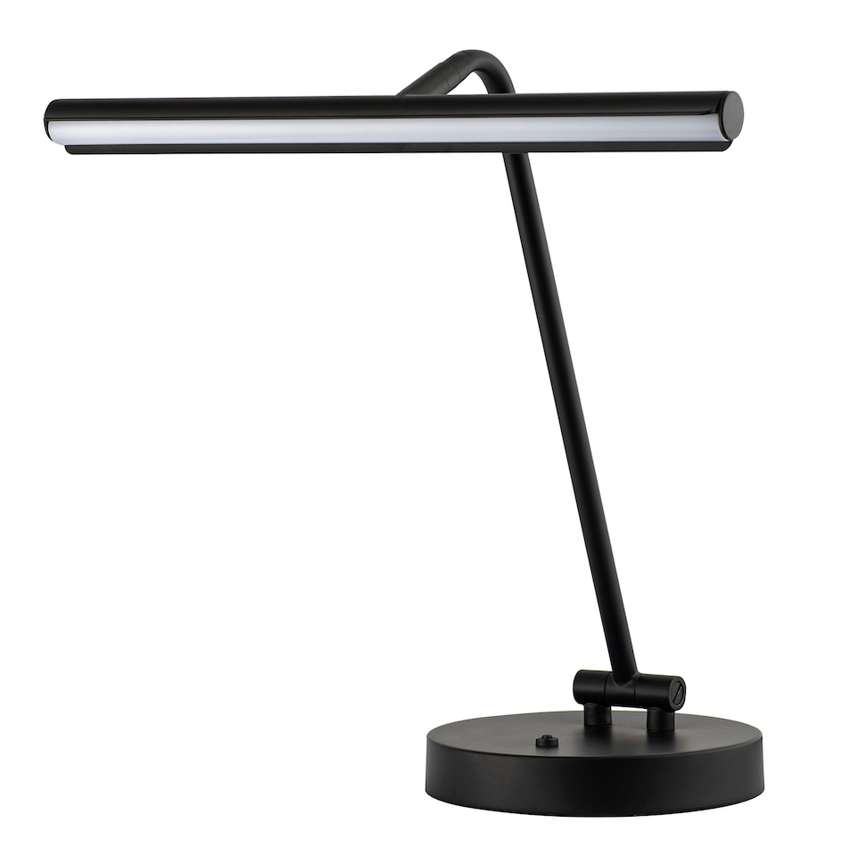 image 1 of Black LED Picture Light Desk Lamp with Touch Dimmer | Black