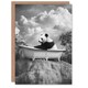image 1 of Panda Bear in Elegant Bathtub Black White Surreal Birthday Greeting Card