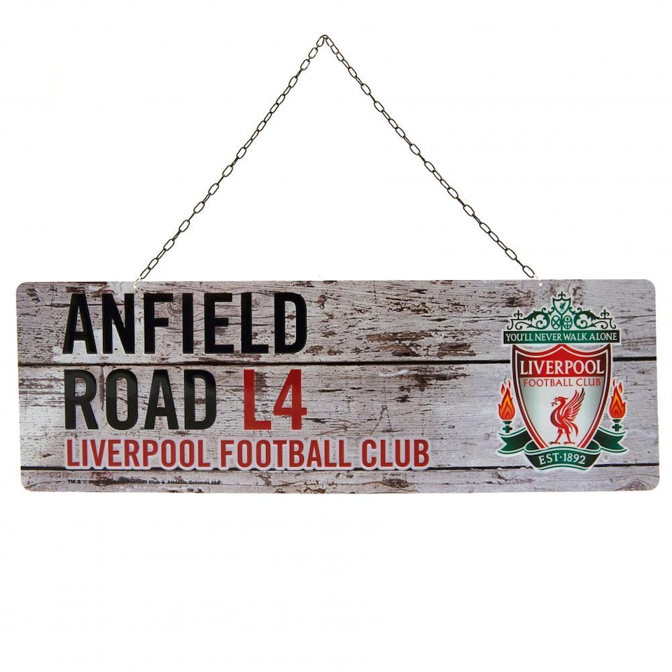 image 1 of Liverpool FC Rustic Plaque | Red | Red/White/Black | 1