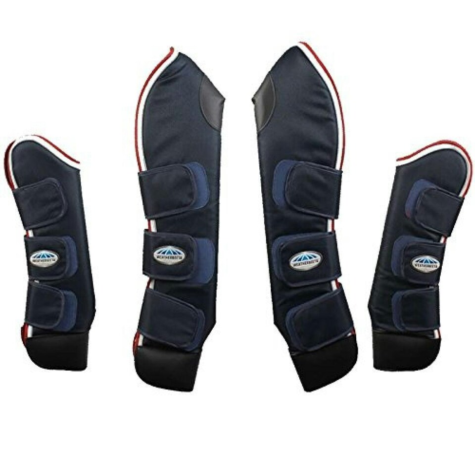 Weatherbeeta Deluxe Travel Boots - Navy/Red/White - Full