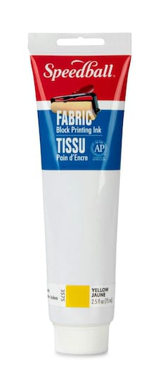 Speedball Fabric Block Printing Ink, Yellow, 5oz