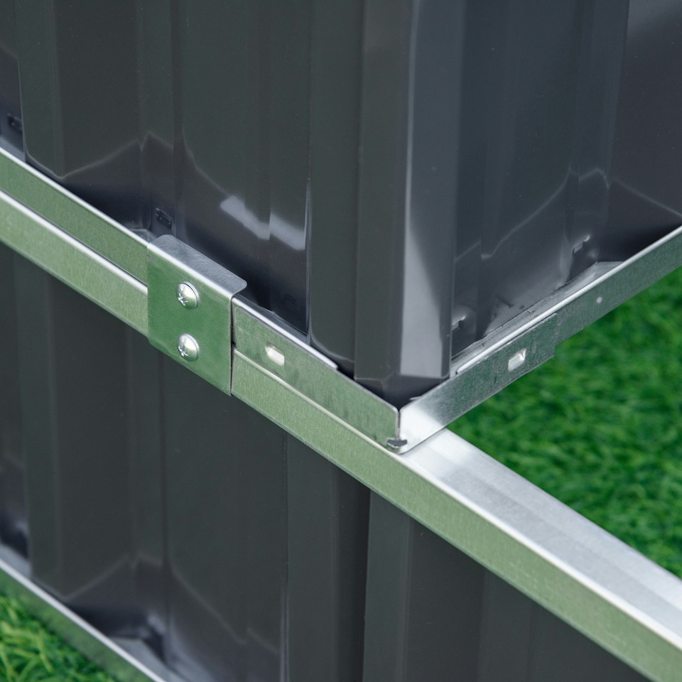 image 1 of Outsunny 3 Tier Raised Garden Bed, Metal Elevated Planer Box, Easy Assembly