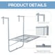 image 5 of Outsunny Balcony Hanging Table Wall Mount Adjustable Folding Desk Patio Grey 
