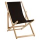 image 1 of Interiors by Premier Adjustable Black Deck Chair, Sling Design Lawn Chair, Ethically Sourced Deck Chair, Stylish Garden Chair