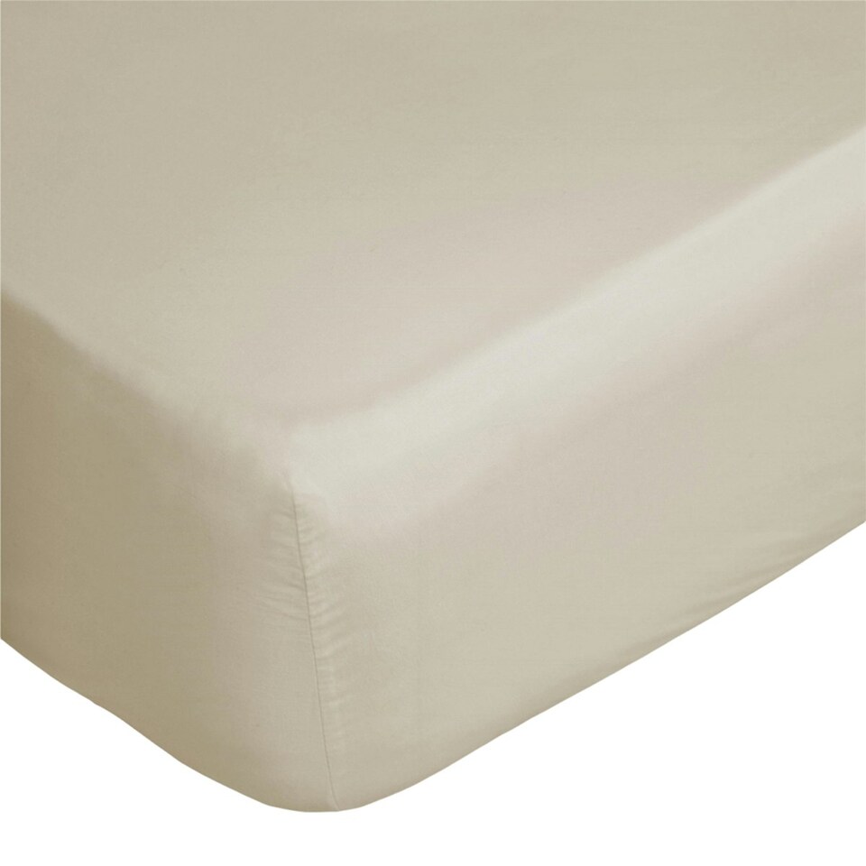 image 1 of Belledorm 400 Thread Count Egyptian Cotton Extra Deep Fitted Sheet - Cream - Single