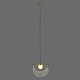 image 3 of ValueLights Jupiter Art Deco Polished Brass Ceiling Light Pendant | Gold