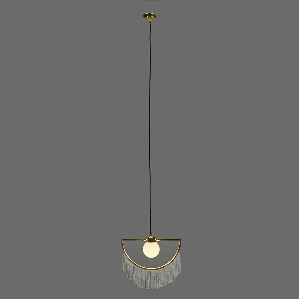 image 1 of ValueLights Jupiter Art Deco Polished Brass Ceiling Light Pendant | Gold