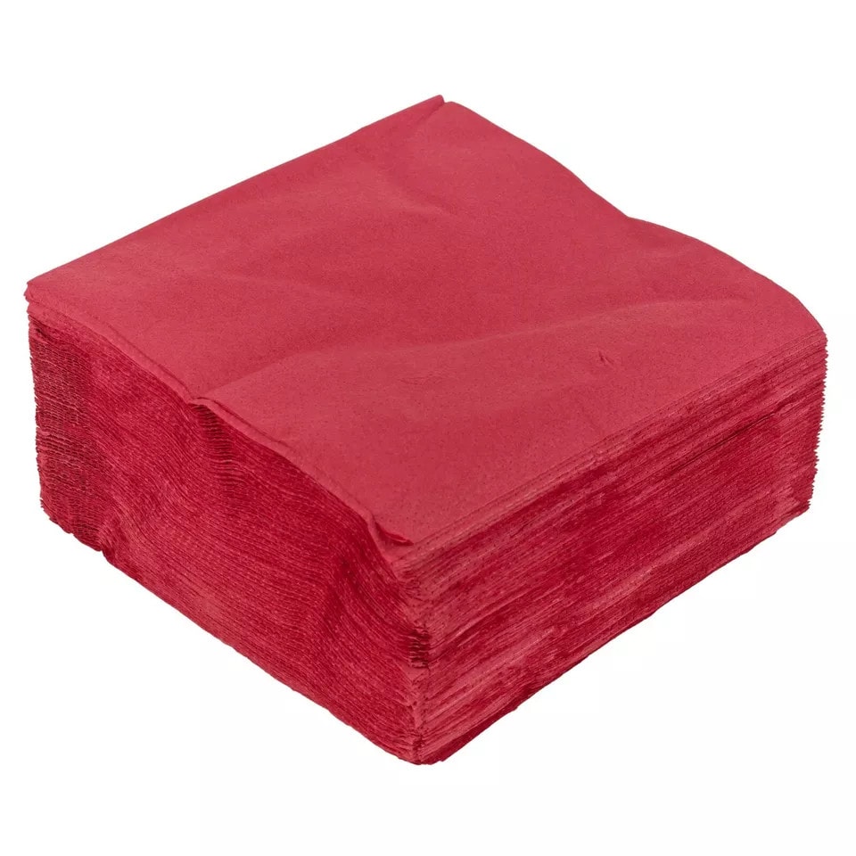 image 1 of 200-Pcs Tork Soft Paper Napkins - 33cm | Red | 1