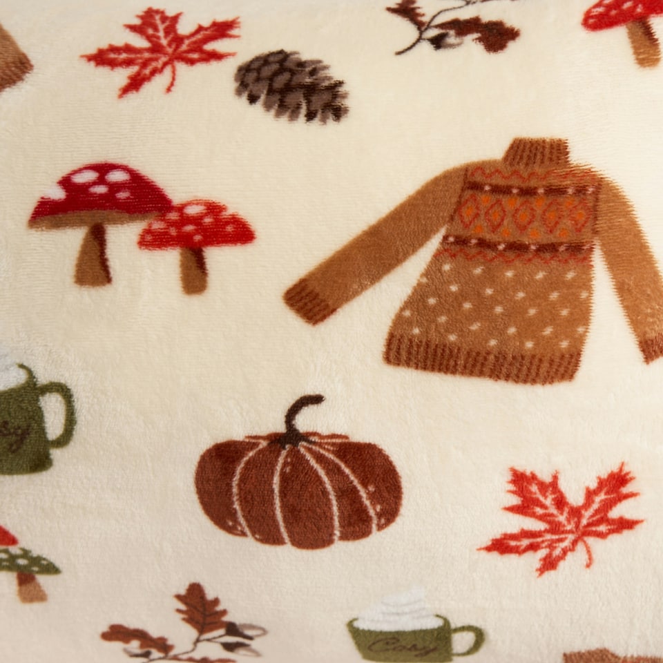 image 1 of OHS Autumnal Pumpkin Gonk Novelty Support Bed Reading Pillow Cuddle Cushion Cream | Natural | 65 x 40cm
