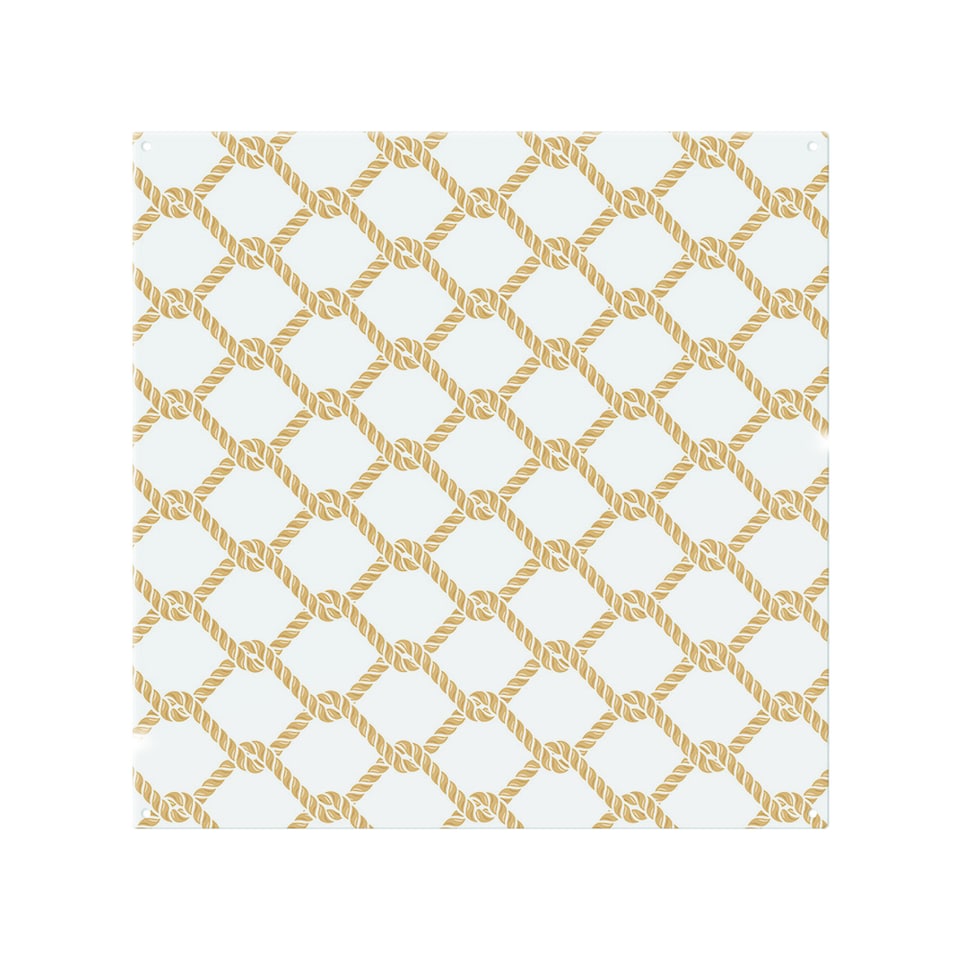 image 1 of Gold Chainlink Rope Splash Back | White