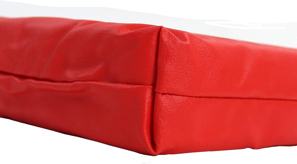 image 1 of Actiaspet Heavy Duty Waterproof Dog Crate Bed with Hard Wearing 1000D Polyester Faux Leather Outer (Red, Large)