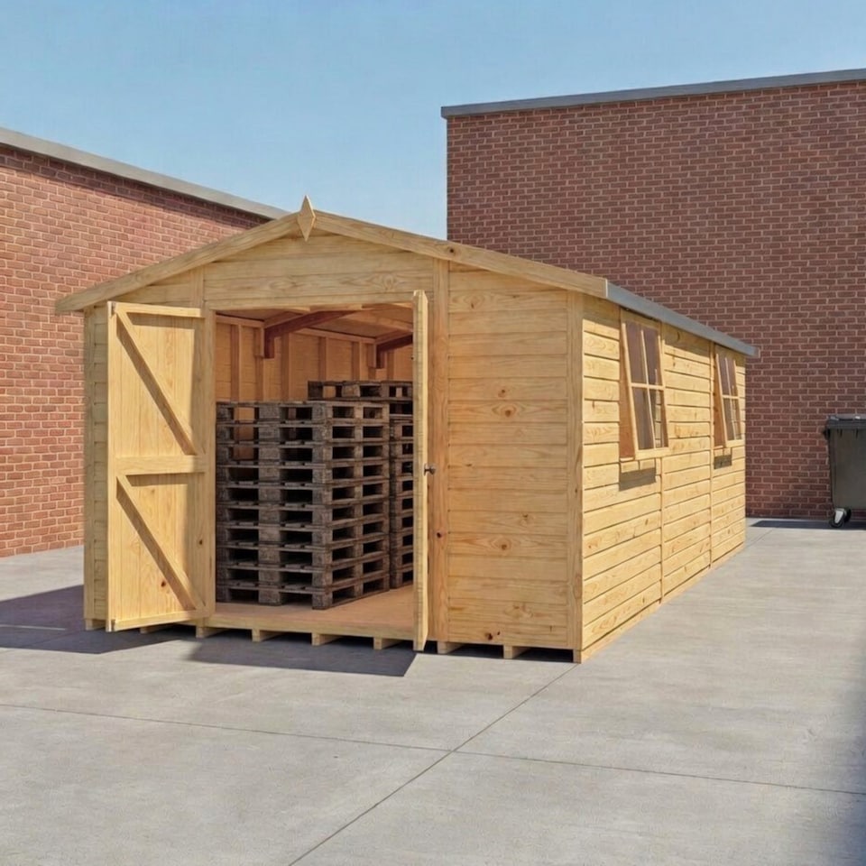 image 1 of Bison 20 x 10 Heavy Duty Shiplap Shed inc Double Door